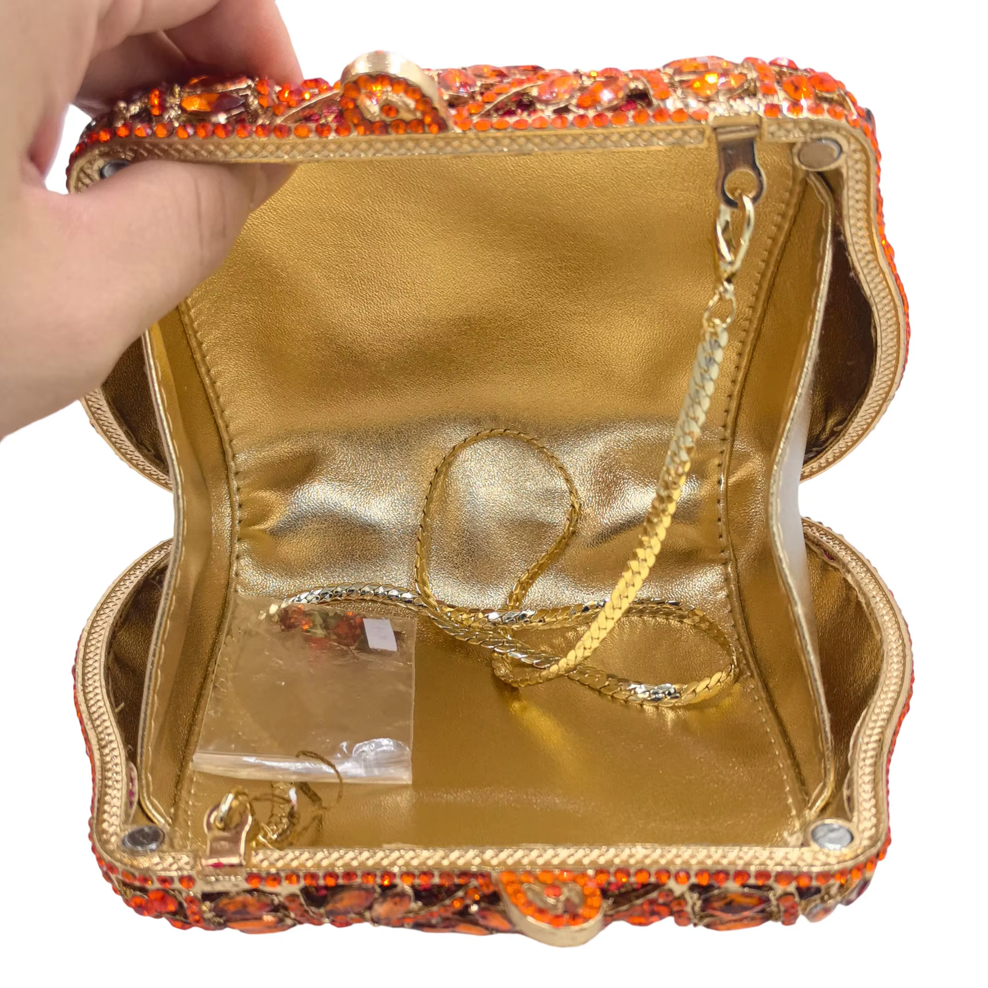 Boutique De FGG Sacs à main de soirée rayés orange pour femmes