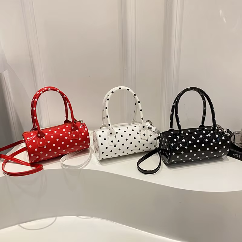 Sac bandoulière simple à pois