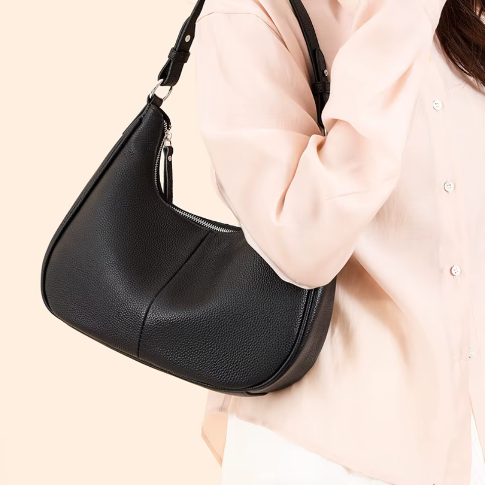 Sacs à bandoulière en cuir de vachette véritable de haute qualité pour femmes