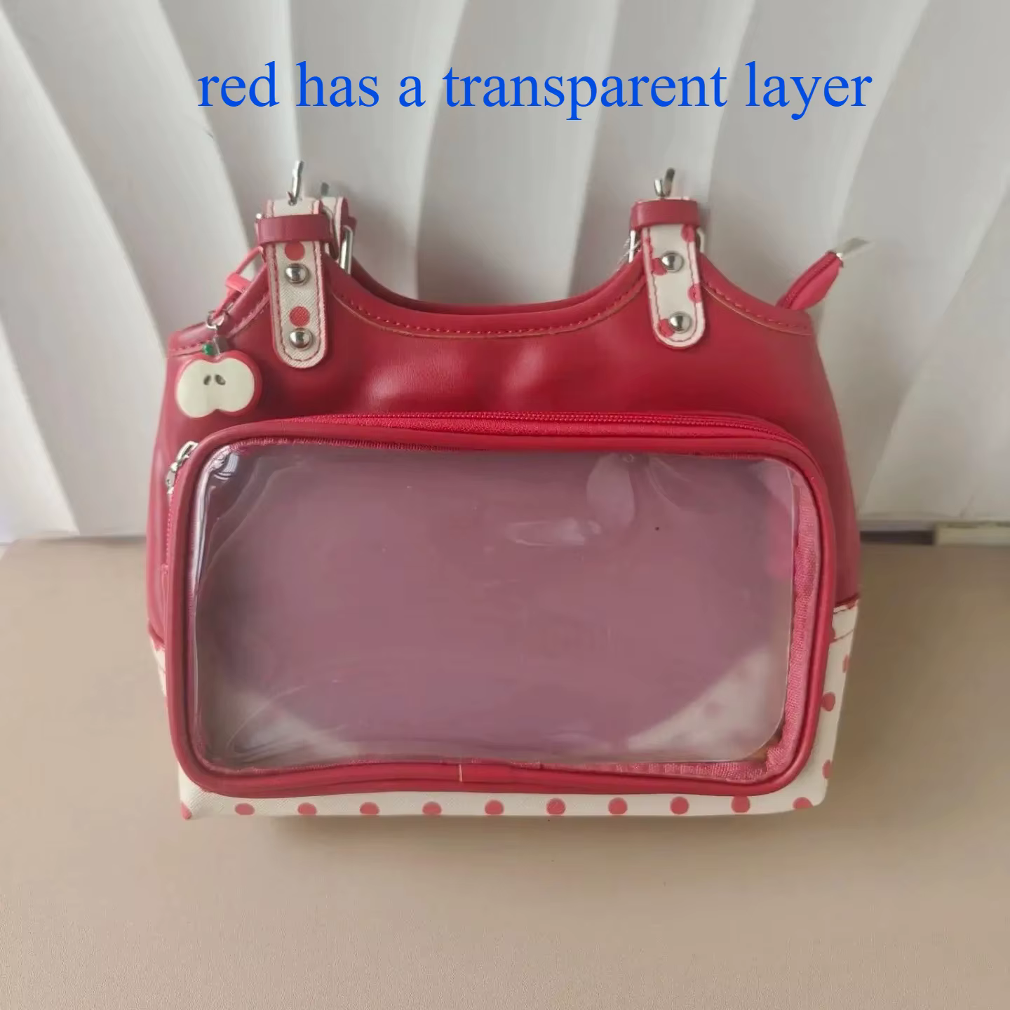 Doux Transparent Ita sacs pour Femme point imprimé pomme Sac à bandoulière sous les bras Bolso beau Sac