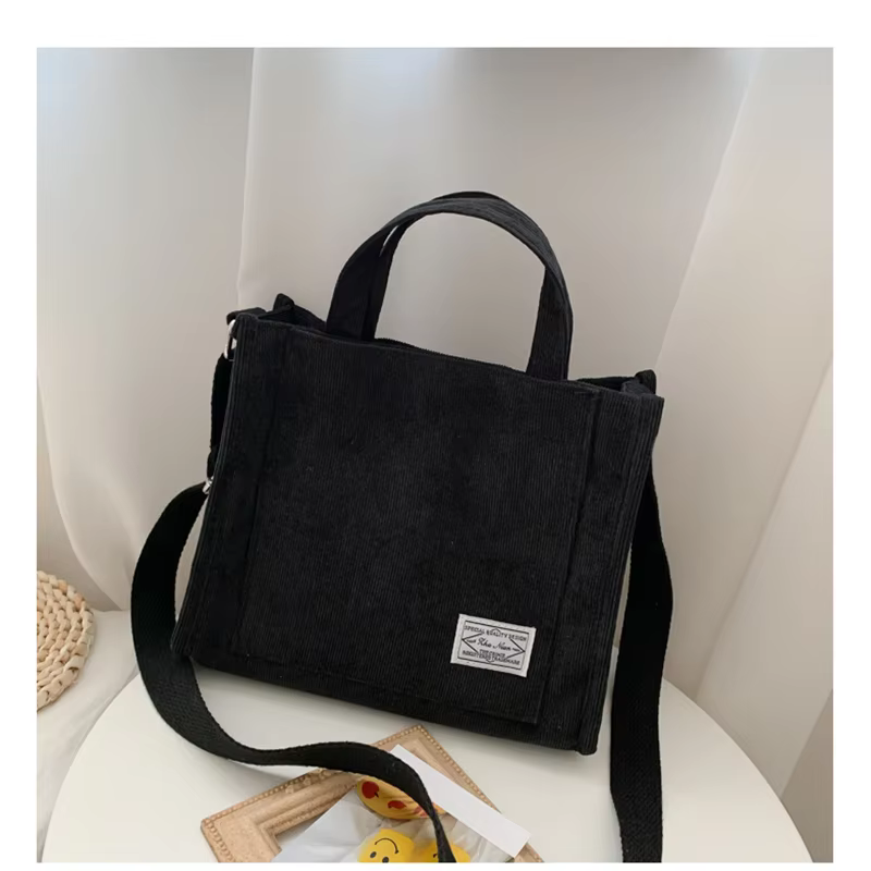 Rilibegan sac à bandoulière pour femmes nouveau Style Simple velours côtelé Portable grande capacité sac Ins mode tendance petit sac à main carré