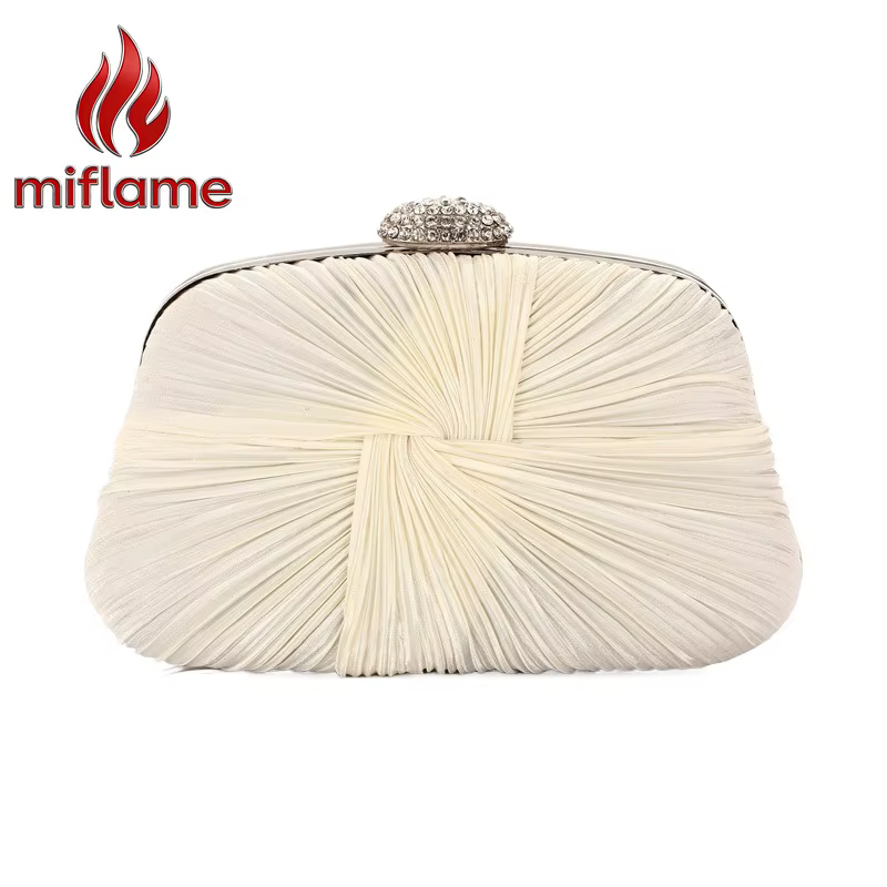 Pochette plissée tissée pour femme – Sac de soirée élégant avec design plissé pour fêtes
