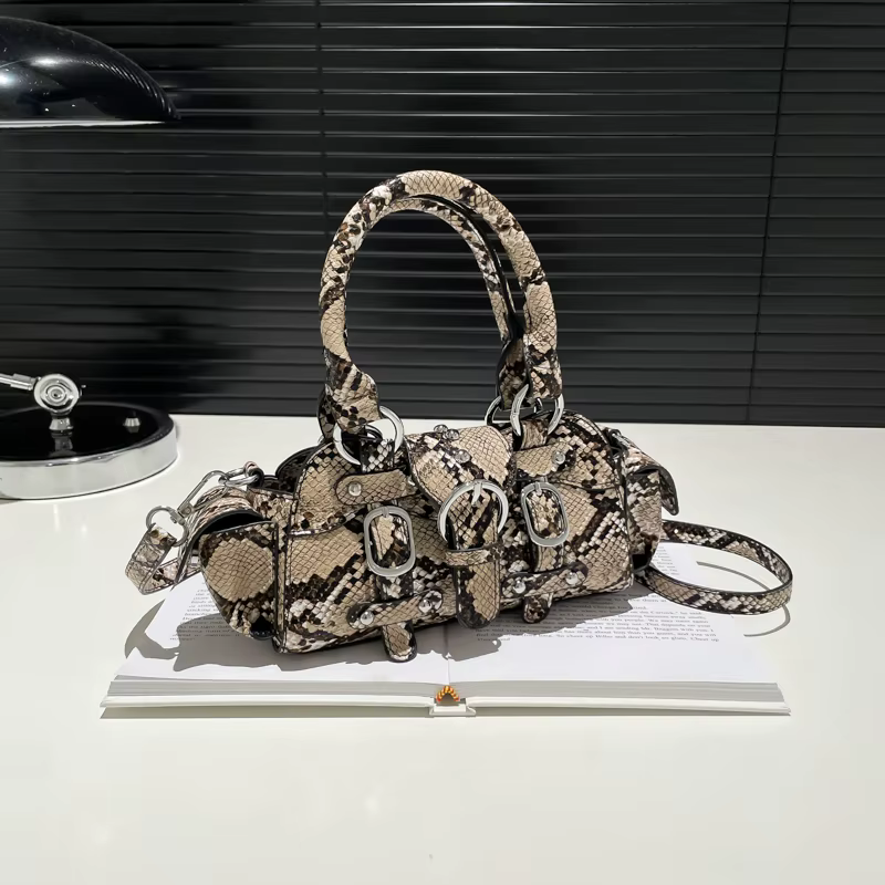 Sacs à main en PU motif serpent pour femmes