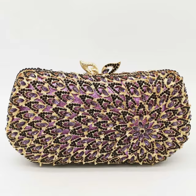 Boutique De FGG femmes élégantes soirée Minaudiere sacs De mariage mariée cristal pochette