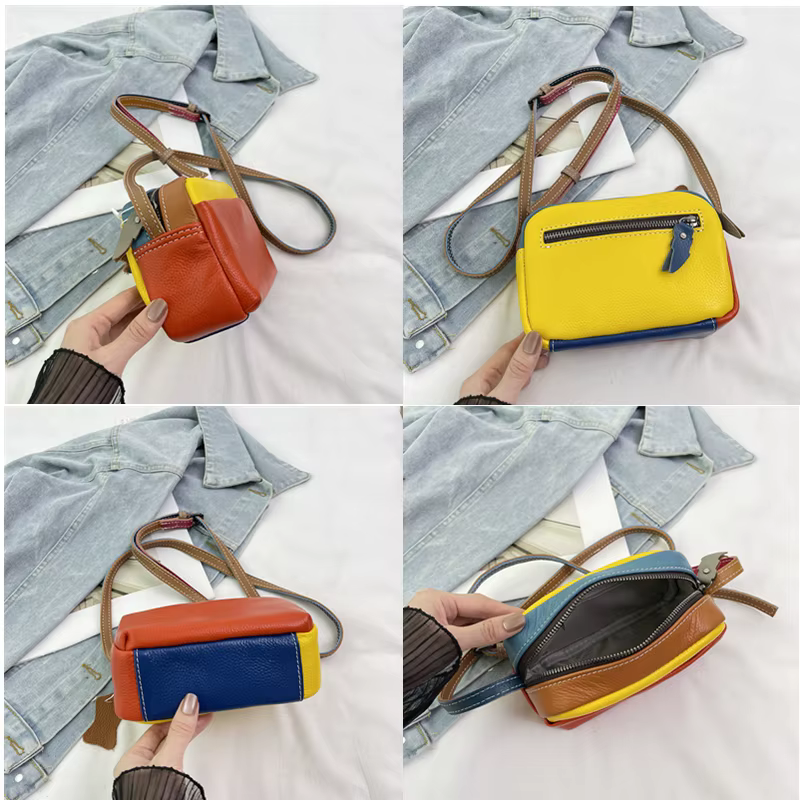 100% sac de messager en cuir véritable de luxe