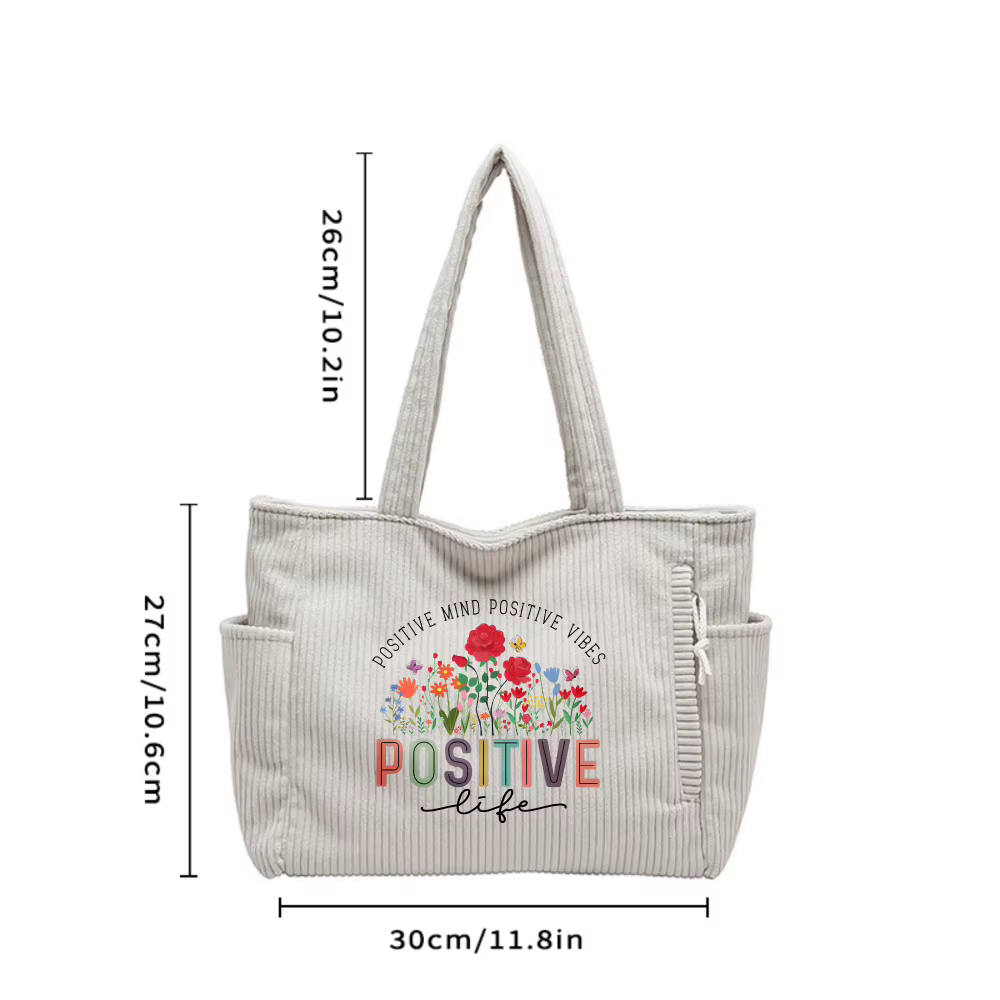 Sac fourre-tout en velours côtelé