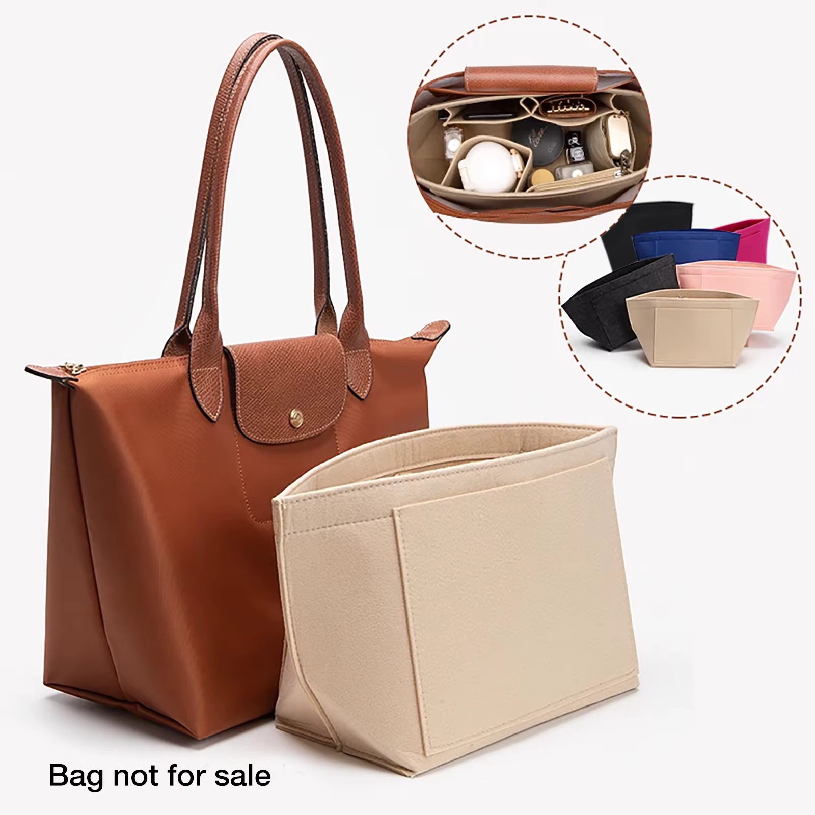 Sac d'insertion en feutre pour sac à main Longchamp