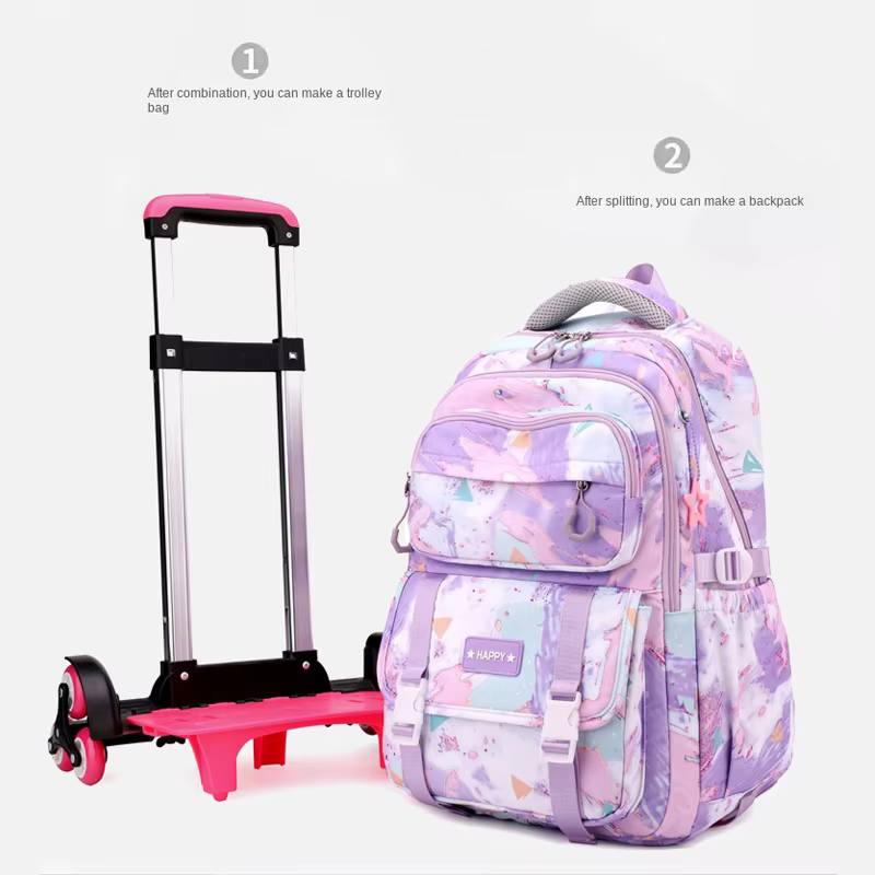 Sac à dos scolaire à roulettes pour enfants