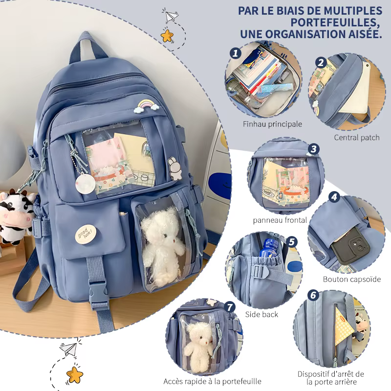 Nouveau sac à dos en nylon mignon