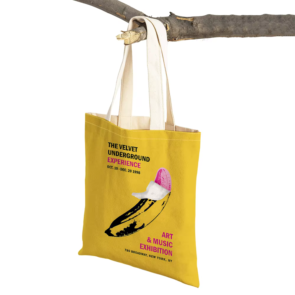 Andy Warhol-Sac à Main Rétro à Double Imprimé pour Femme