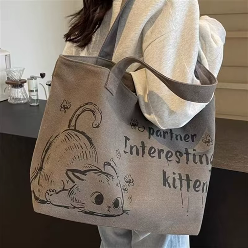 Sac fourre-tout en toile pour femme