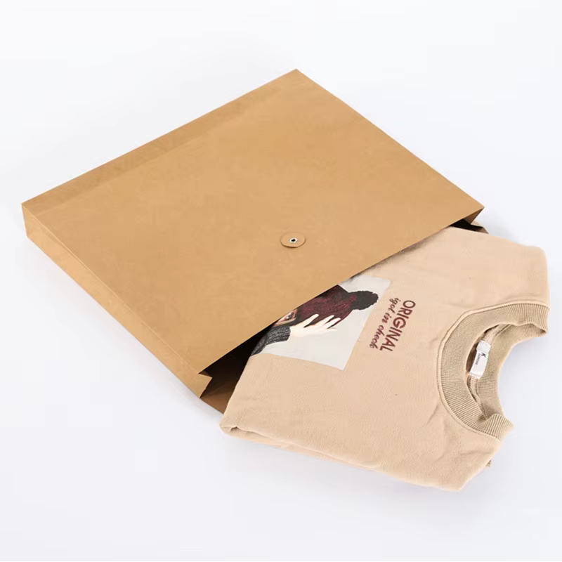 30 pièces sac en papier kraft sac d'archive personnalisé automne et hiver vêtements emballage T-shirt chemise a4 fichier enveloppe travail sac de rangement