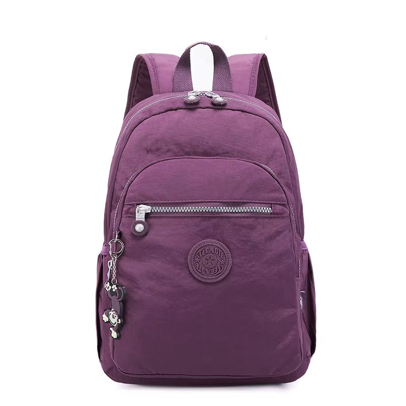 TEGAOTE noir bleu violet Nylon fleur motif mode décontracté A4 fille garçon femmes hommes école sac à dos léger sac de voyage M1318