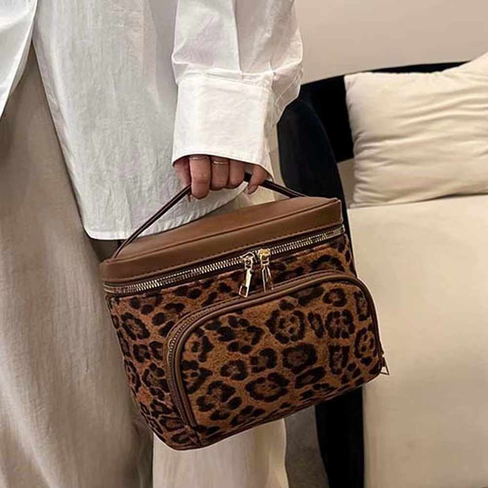 Sac à main imprimé léopard