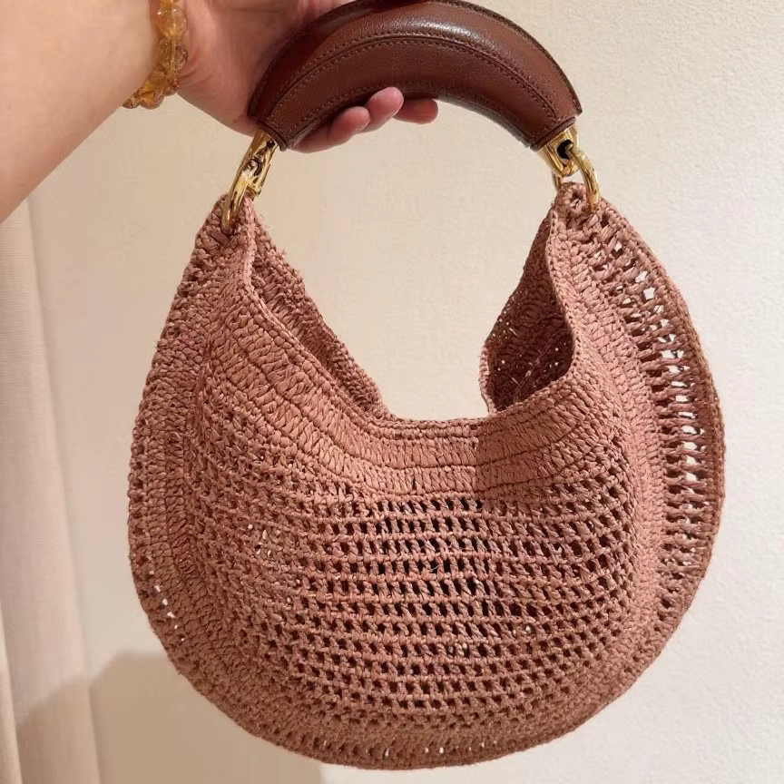 Lassic plage paille tissé sacs pour femmes de luxe sac à main design sac