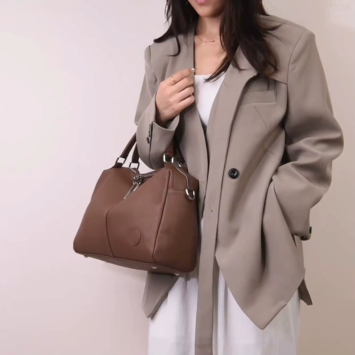 Sacs de marque originaux en cuir véritable ciré à l'huile
