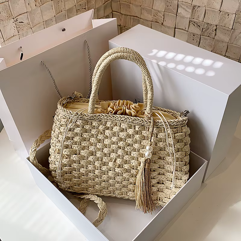 Sac tressé de grande capacité pour célébrités d'internet
