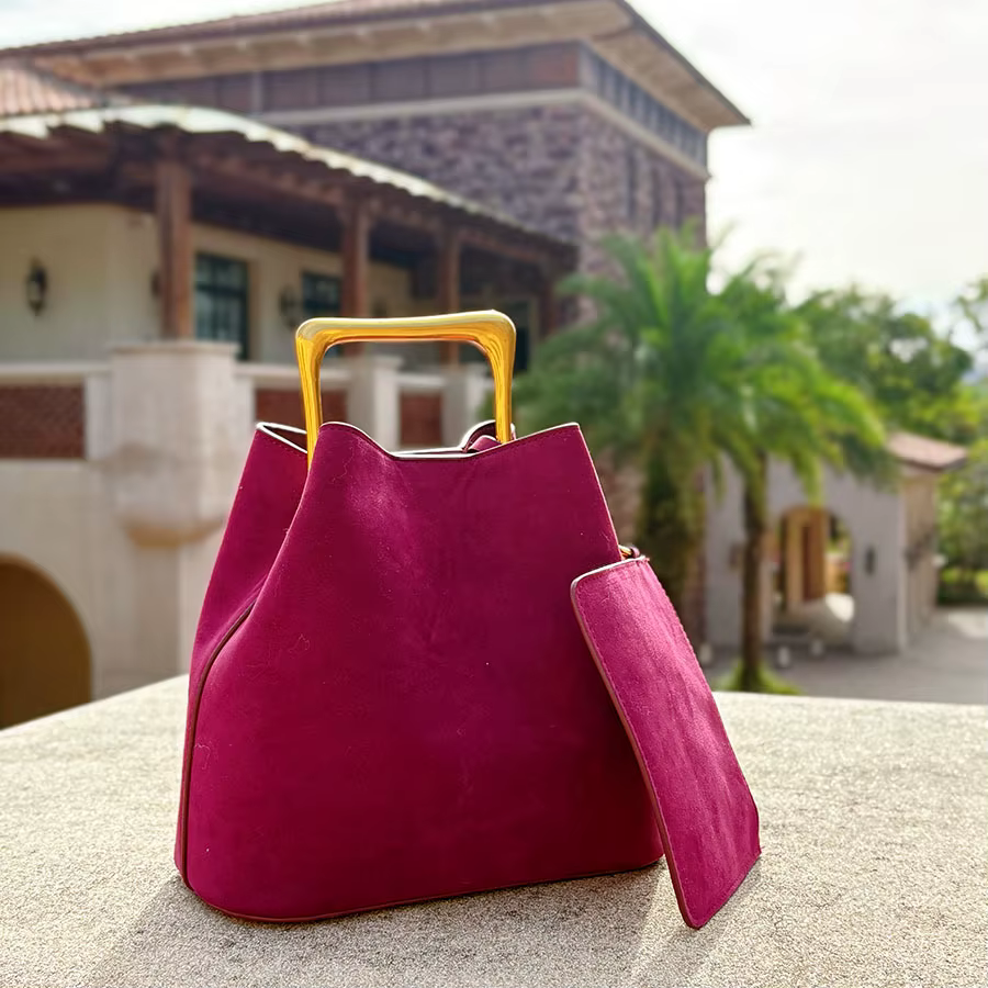 Véritable daim cuir femmes épaule bandoulière seau sac de luxe concepteur Ladeis petit sac à main pour femme peau de