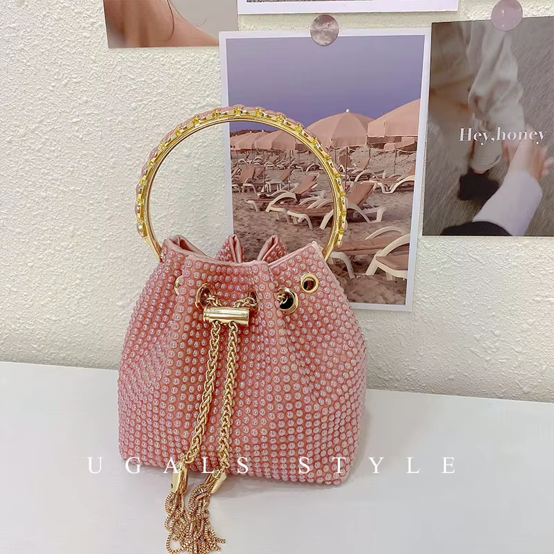 Sac seau diamant en Satin pour femmes