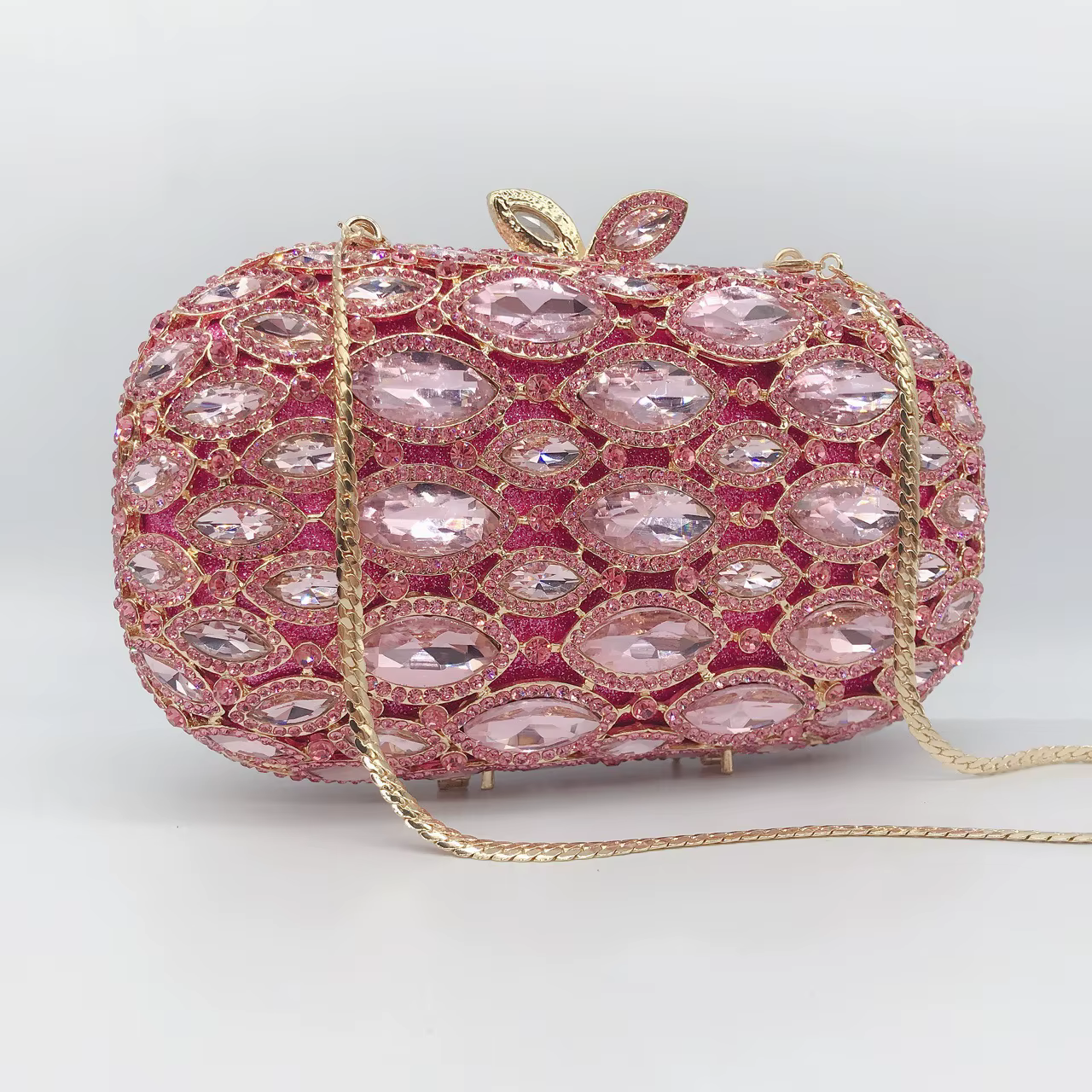 Sac de dîner en métal et diamant pour robe de Banquet