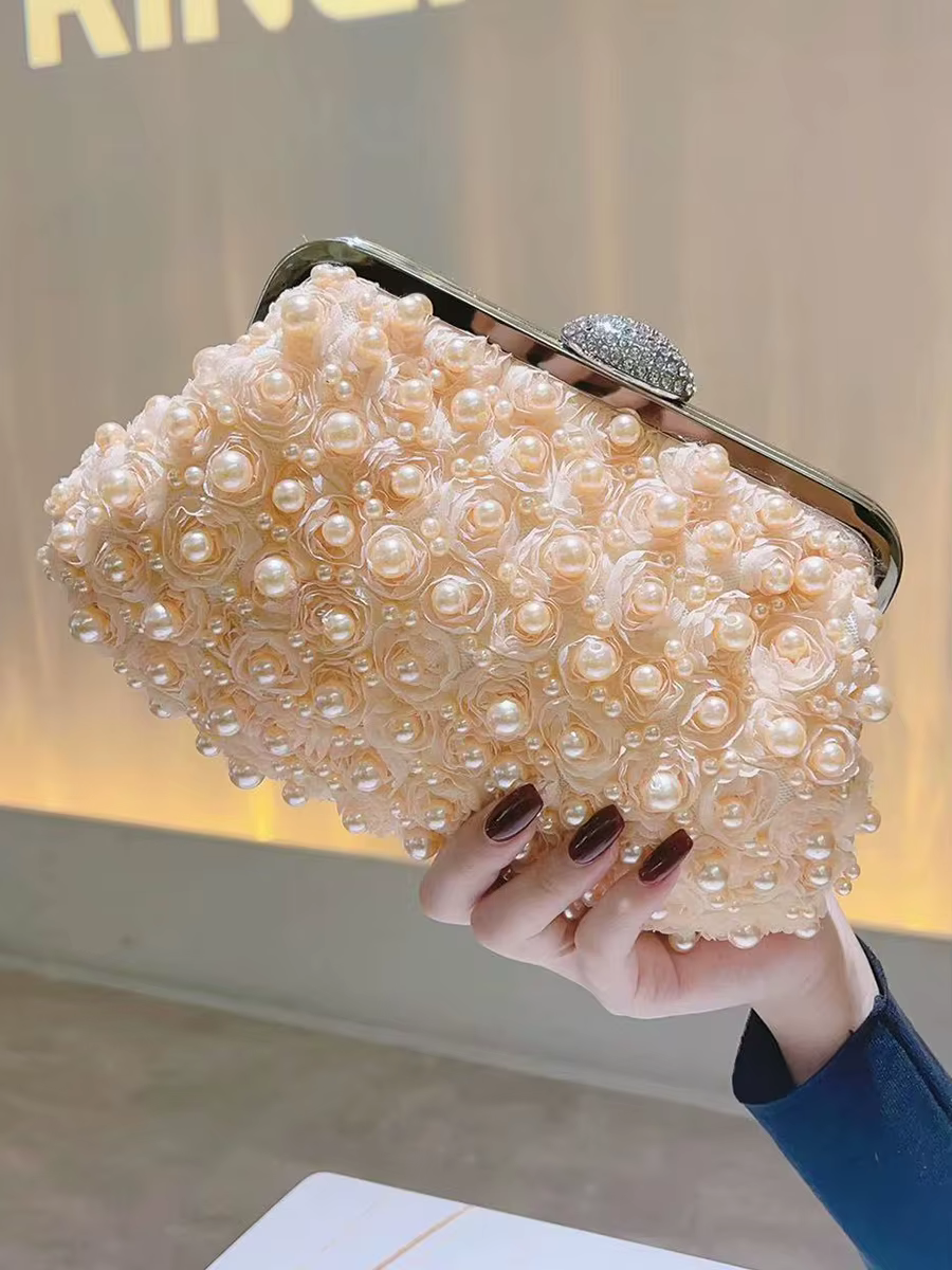 Sac à main de soirée perlé pour femme