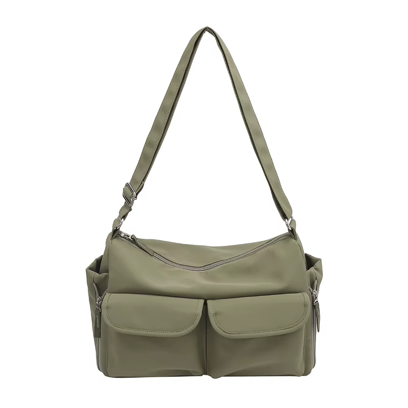 Nylon couleur unie grande capacité fourre-tout décontracté automne polyvalent femme sacs en vente 2025 mode Simple mode sacs à bandoulière