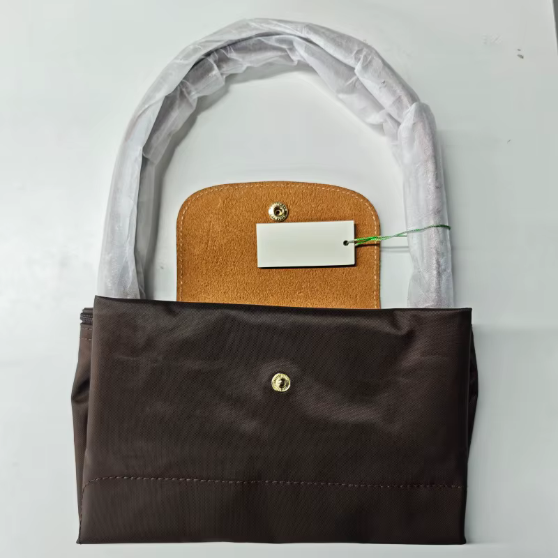Sac à main pliable classique en nylon, sac à main pour femme avec broderie