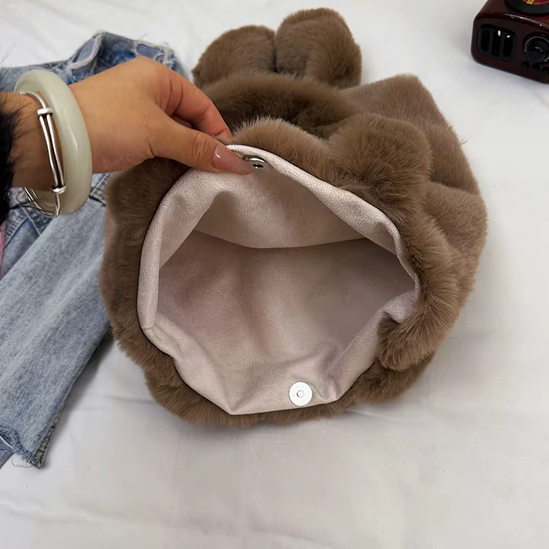 Sacs à bandoulière en peluche ours mignon pour femmes