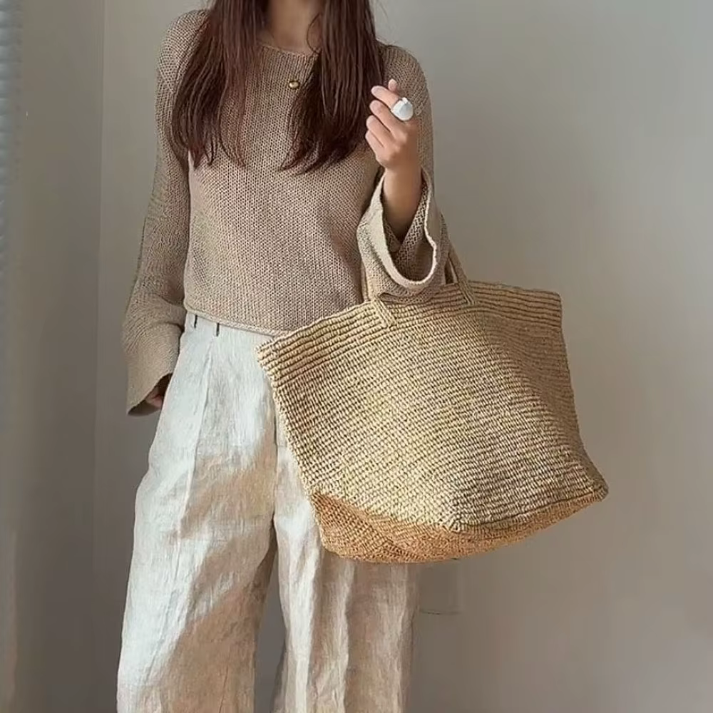 Sac de plage en paille
