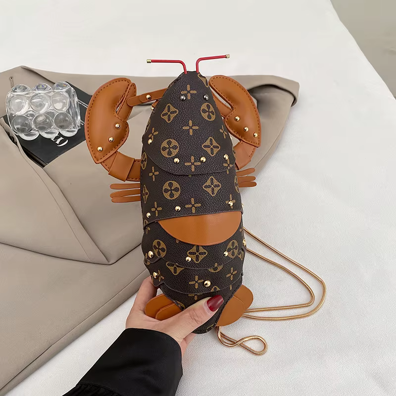 Sac à main en cuir PU imprimé rétro