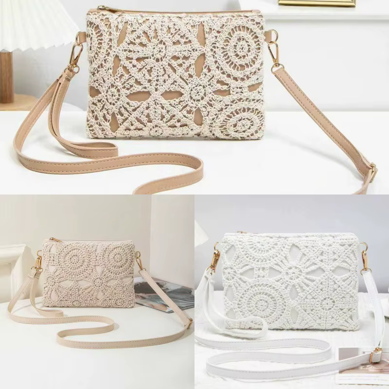 Sac à bandoulière tressé ajouré style bohème 2026