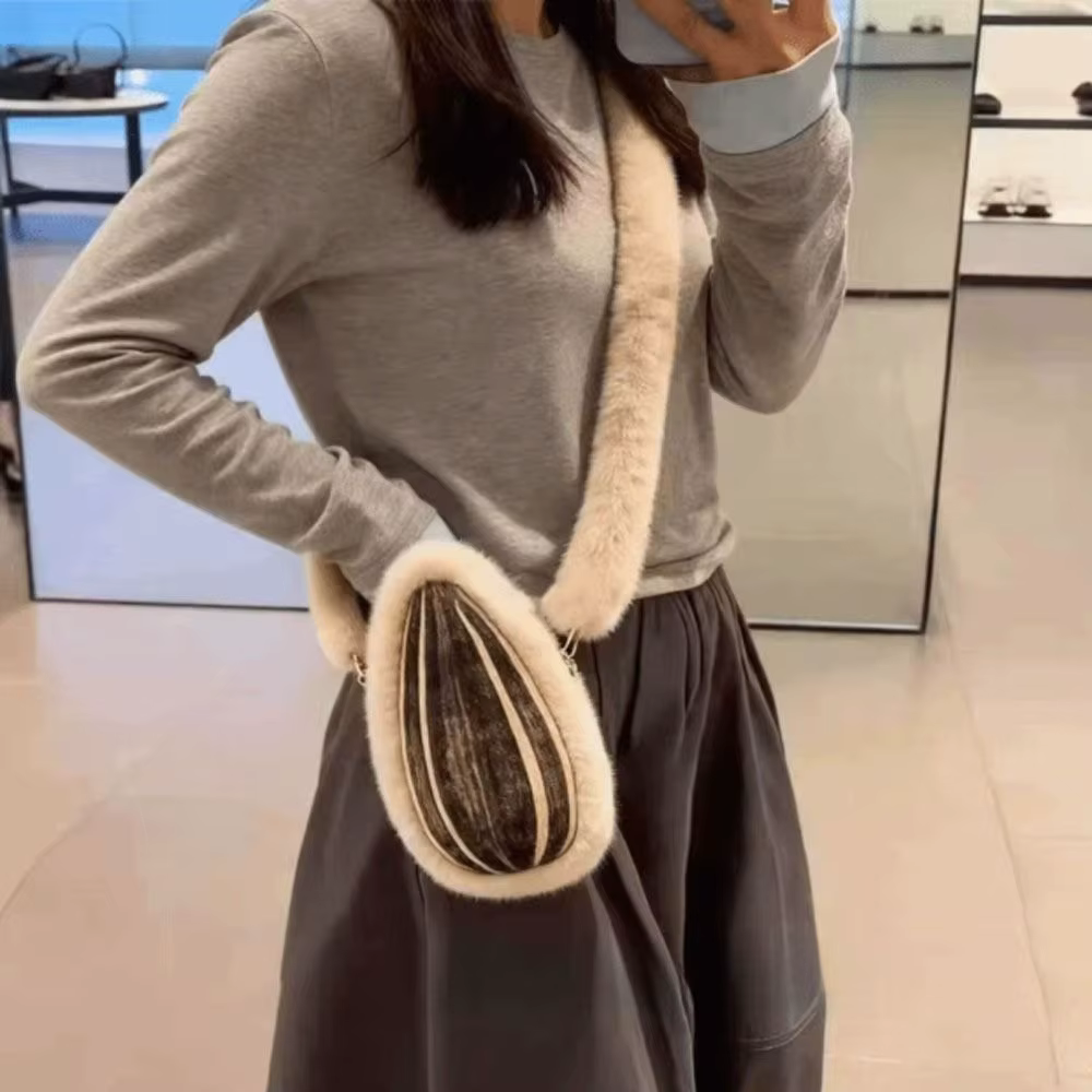 Sac bandoulière créatif motif grain de tournesol