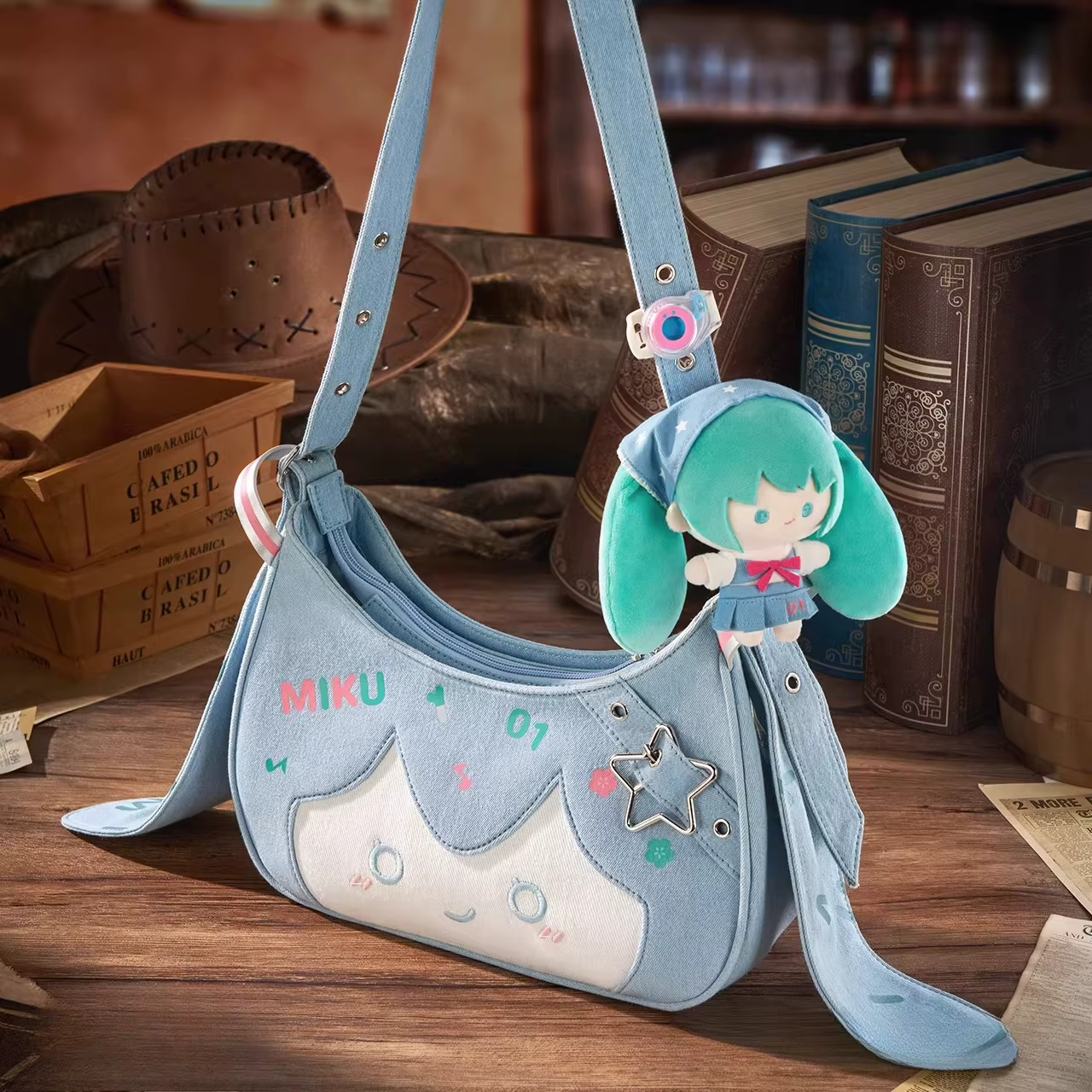 Sac à bandoulière Itabag Kawaii de la série Cowboy Tribe Anime Hatsune Miku