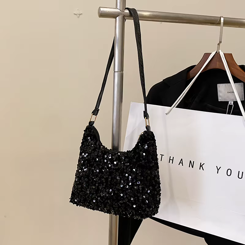 Sac Hobo décoré de paillettes pour femmes