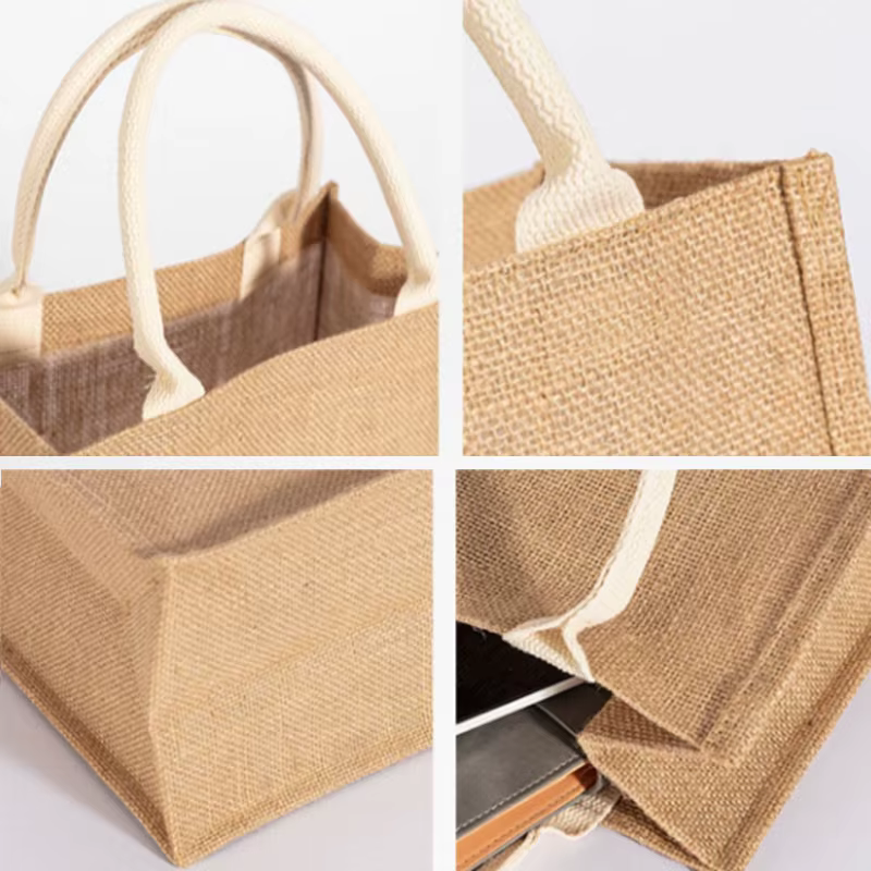 Sacs à main fourre-tout en lin vintage pour femmes