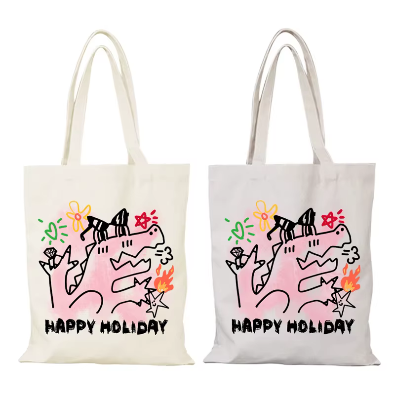 Sac personnalisé mignon sac fourre-tout en toile loisirs dessin animé dame sacs nouveaux
