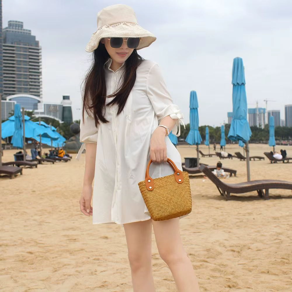 Sac à main tissé en paille pour femme