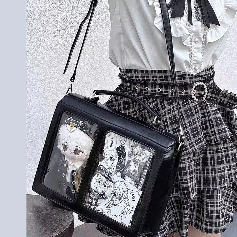 Niche japonaise transparente Ita sac décontracté grande capacité fille épaule sac à bandoulière à la mode Ulzzang étudiant sac à dos ItaBag