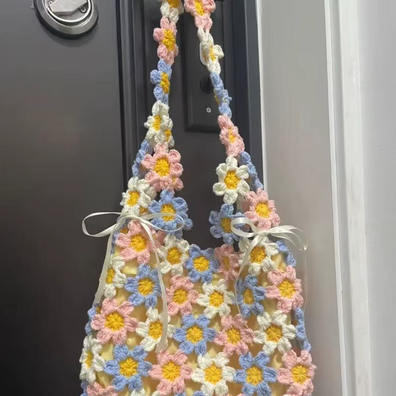 Sac tissé à la main en crochet