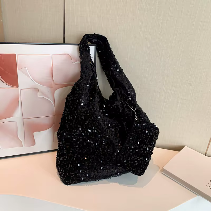Sac fourre-tout à paillettes pour femme