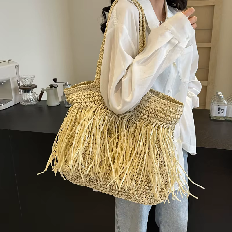 Sacs de plage en paille pour femmes