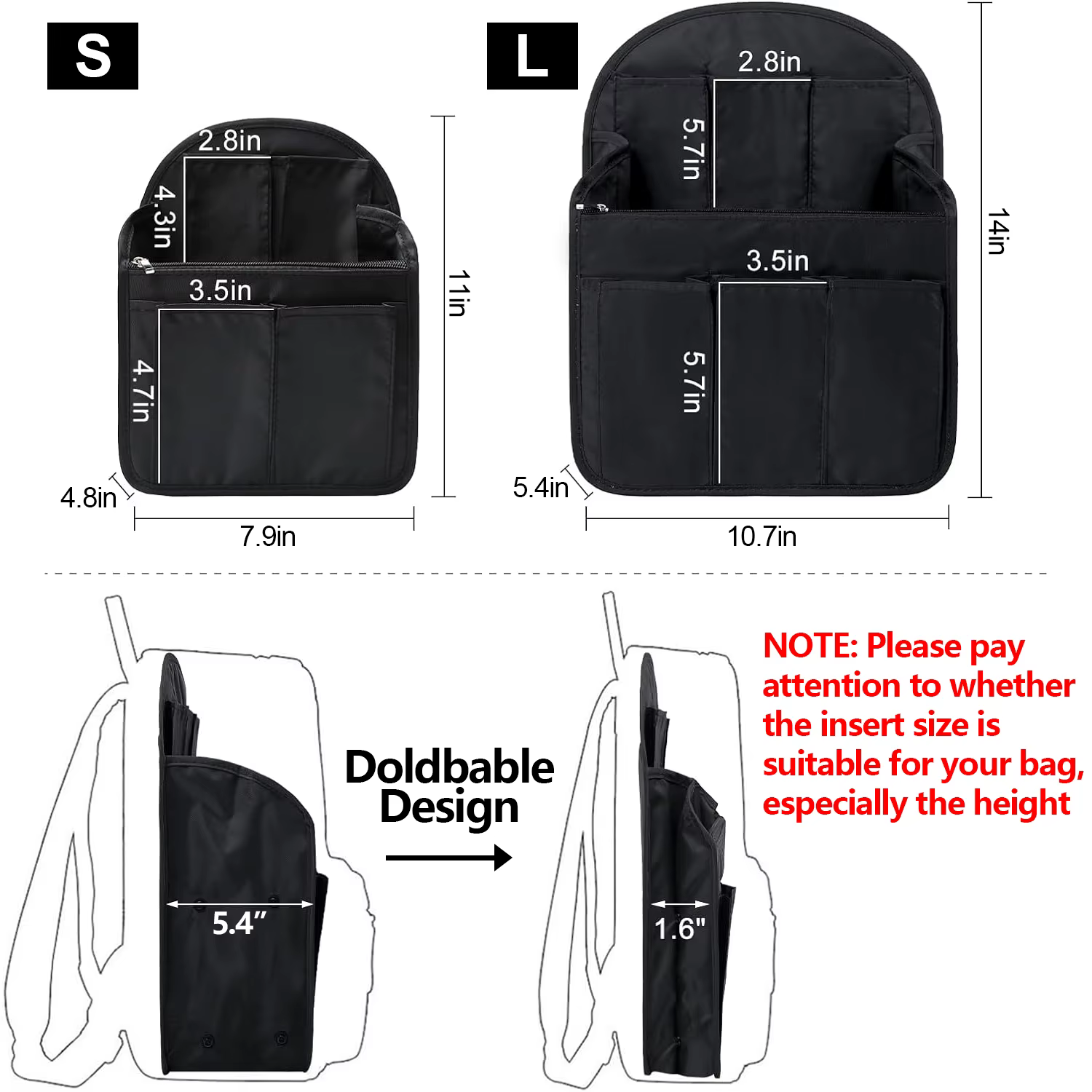 Organisateur de sac à dos