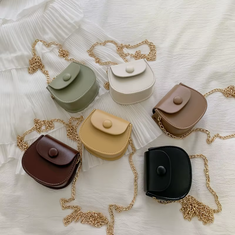 Mode chaînes sac à bandoulière femmes Mini sacs à main enfants porte-monnaie en cuir PU