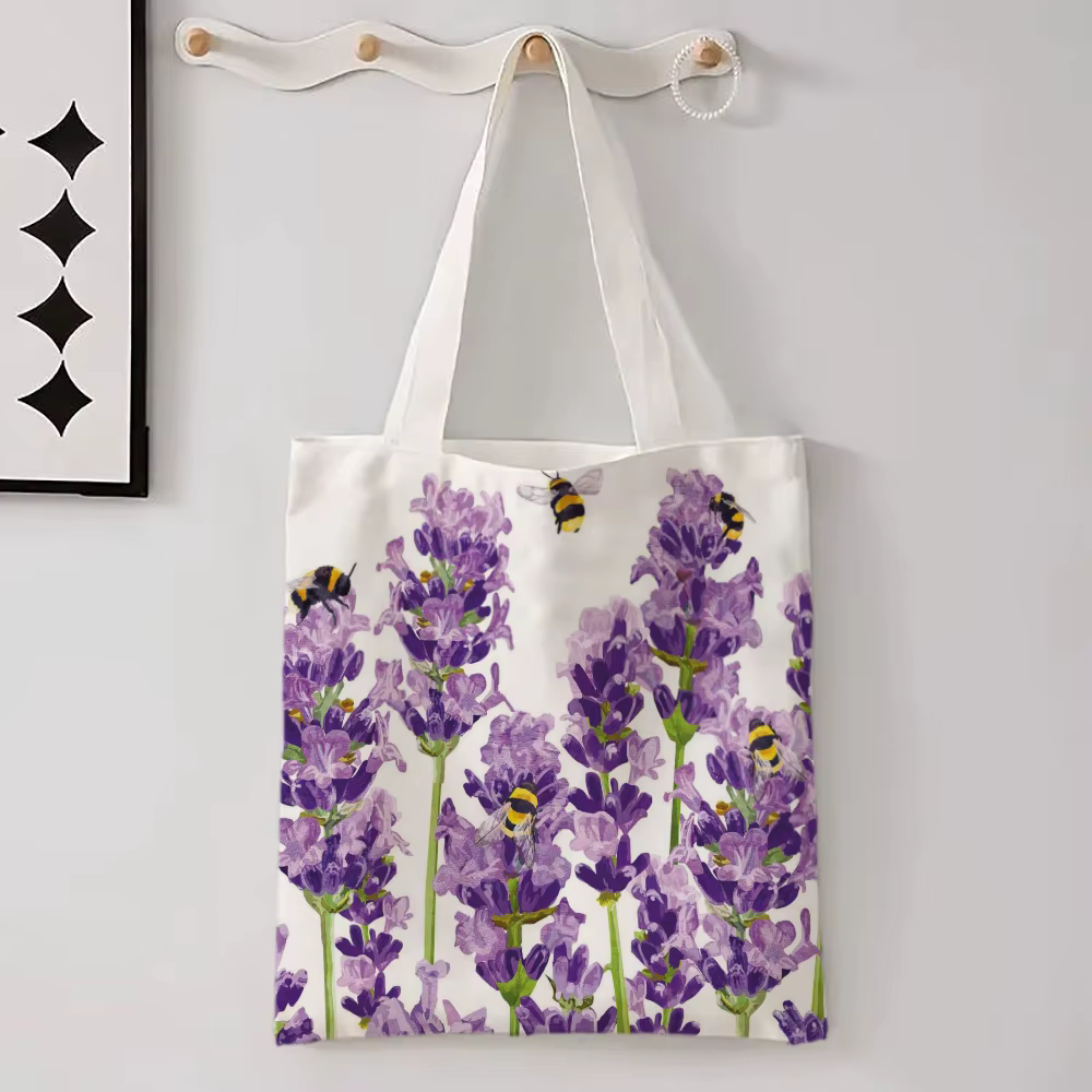 Sac en lin imprimé de fleurs pour femmes