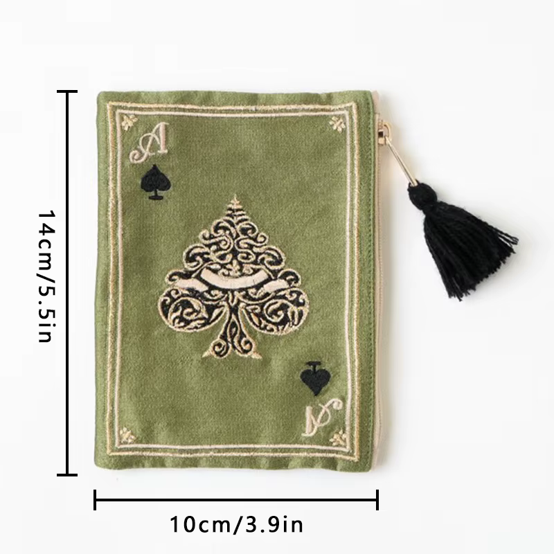 Pochette cosmétique brodée à la main de style japonais