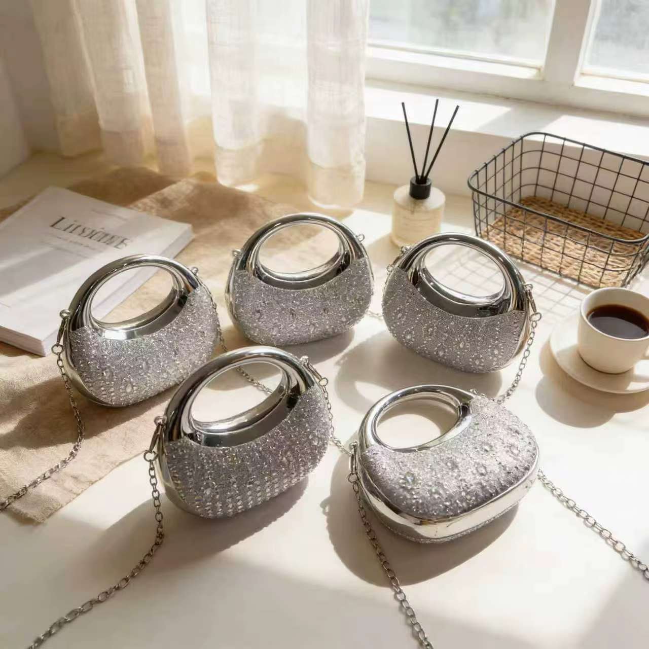 Mini sac de soirée doré