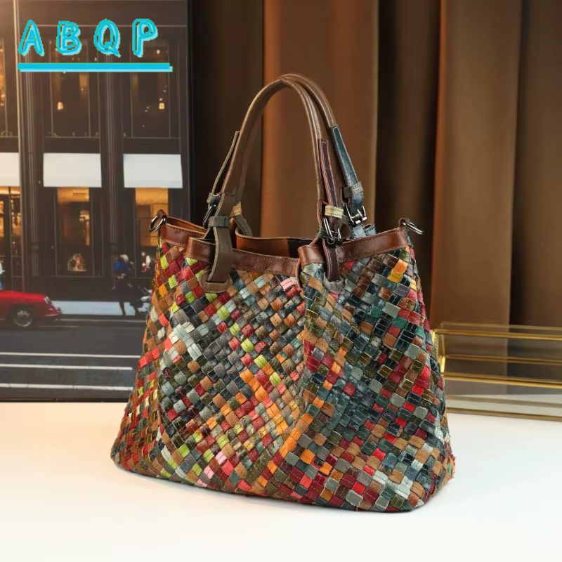 ABQP Nouveau sac à main pour femme en cuir véritable