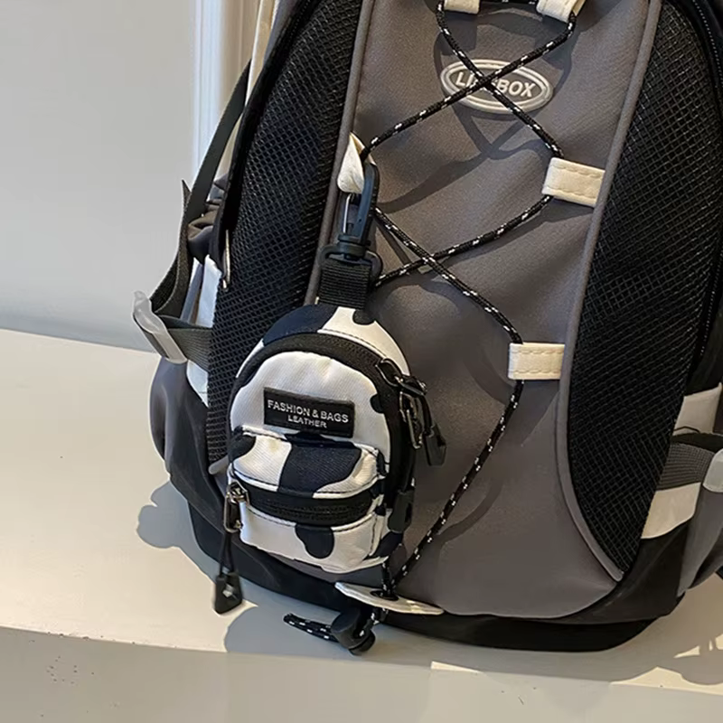 Mini porte-monnaie unisexe, sac bandoulière portable, portefeuilles, sacs à épaule pour écouteurs et clés, style Hip Hop décontracté, polyvalent, nouveauté