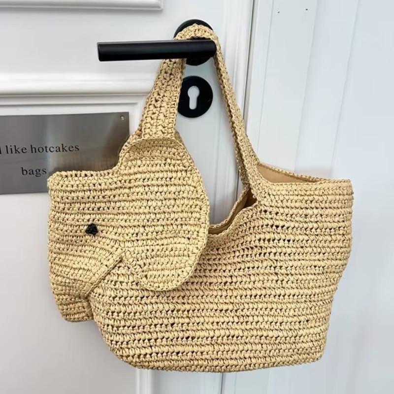 Sac à main en raphia tressé à la main en forme d'éléphant
