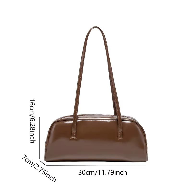 Petit sac à une épaule de couleur unie de style français